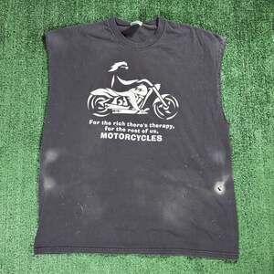 Hanes Comfort-T Vintage Maverick Motorcycle Inc. Distressed Chopped T-Shirt XXL